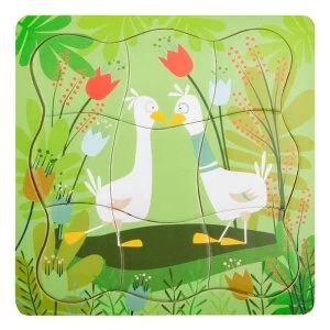 Image of Legler - Small Foot Childrens Pair of Ducks Layer Puzzle (Multi-colour)