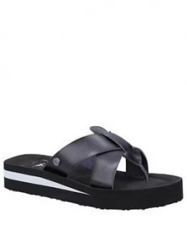Image of Rocket Dog Wilmer Burn Flip Flop, Black, Size 7, Women
