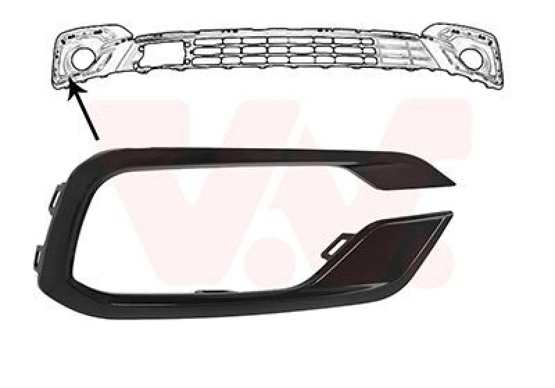 Image of VAN WEZEL Bumper cover VAN WEZEL 1766584