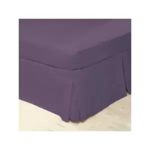 image of Belledorm Easycare Polycotton Percale 200 Thread Count Box Pleat Platform Valance, Mauve, Single