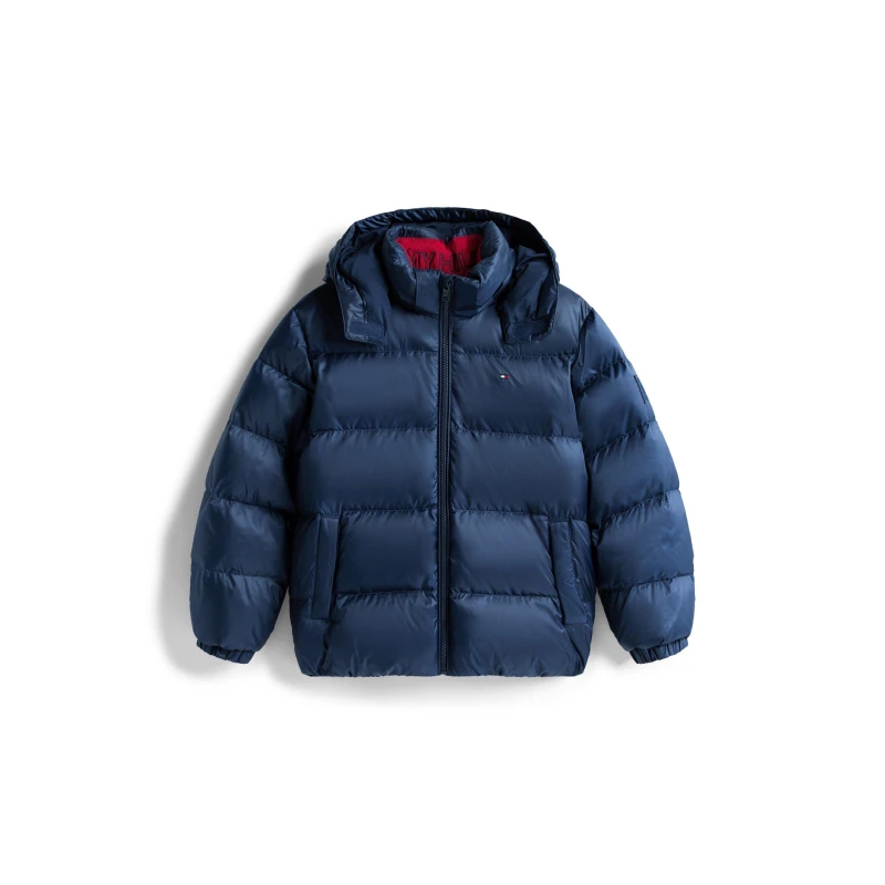 Image of Tommy Hilfiger Kids Essential Insulated Short Puffer Jacket Night Navy C1G male 8Y