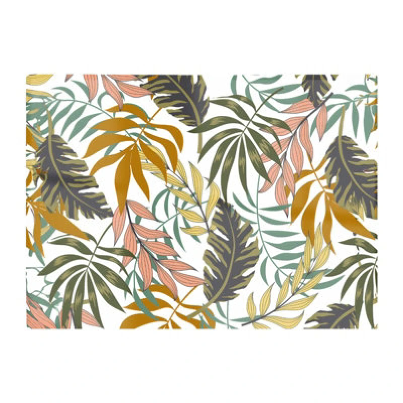 Image of Warren Reed Designer Tropical Leaves Glass Chopping Board