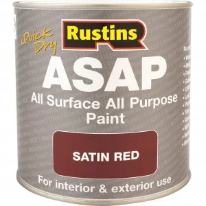 image of Rustins ASAP All Surface All Purpose Paint Red 250ml