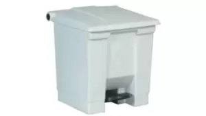 Image of Rubbermaid Commercial Products Legacy Step-On 30L White Pedal Plastic Waste Bin