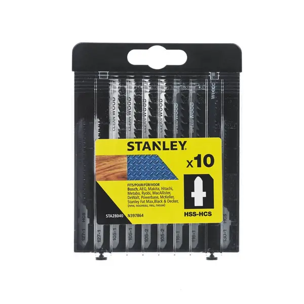 image of Stanley 10Pc Wood Jigsaw Blades T - STA28040-XJ