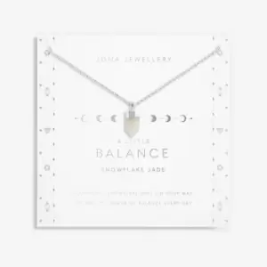 Image of Affirmation Crystal Balance Snowflake Jade Silver 46cm + 5cm Necklace 6147