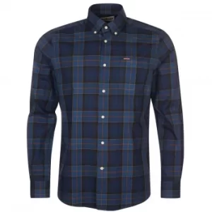 Image of Barbour Wetherham Tailored Midnight Tartan Shirt Size L