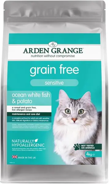 image of Arden Grange Adult Sensitive Cat Food 4kg