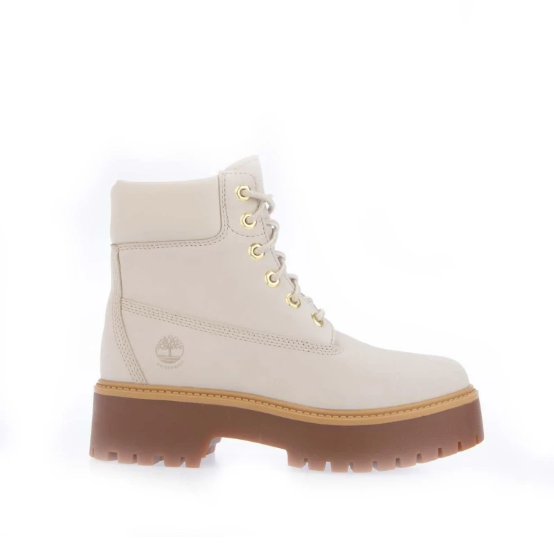 Image of Timberland 6" Lace Up Waterproof Boots - White White 7.5