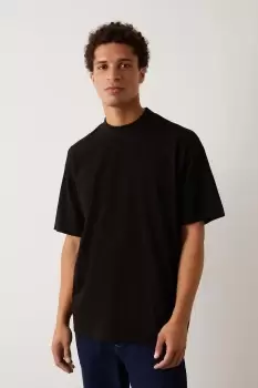 image of Mens Extended Neckline Oversized Crew Neck T Shirt