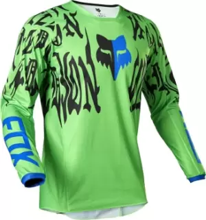 Image of FOX 180 Peril Motocross Jersey, green-yellow, Size L, green-yellow, Size L