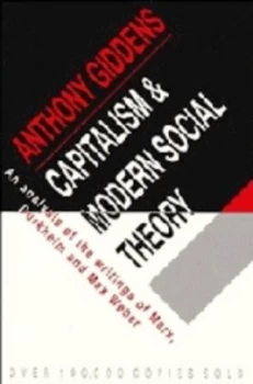 Image of Capitalism and Modern Social Theory by Anthony Giddens Paperback