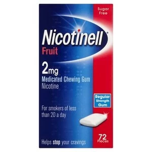 image of Nicotinell Fruit 2mg Medicated Chewing Gum 72 Pieces