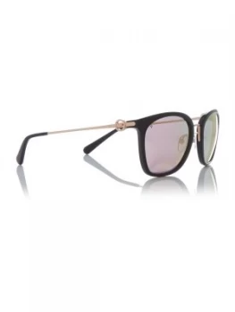 Image of Michael Kors Shiny Rose Gold Tone Grayton Mk1030 Round Sungl Gold