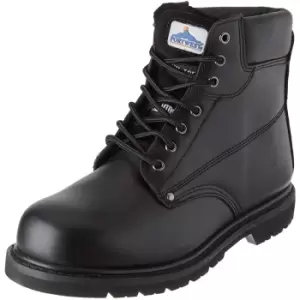 Image of Portwest Mens Steelite SBP HRO Leather Safety Boots (10 UK) (Black)