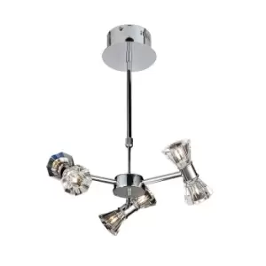 Image of Elisa Pendant Round 6 Light G4 Polished Chrome, NOT LED/CFL Compatible