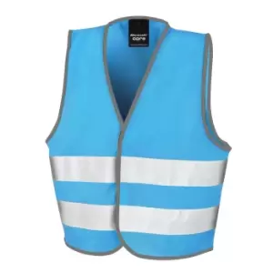 image of SAFE-GUARD by Result Childrens/Kids Core Enhanced Hi-Vis Vest (10-12 Years) (Sky Blue)