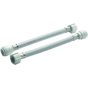 image of Wickes Hand Tighten Tap Connector - 15 x 12 x 300mm Pack of 2