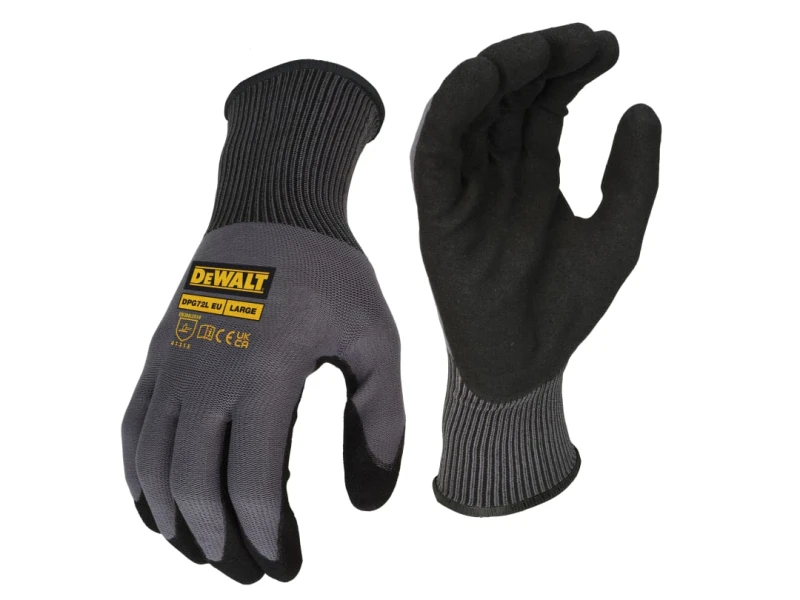 Image of DEWALT Power Tools Coated Grip Gloves - L (Size 9) DPG72L EU