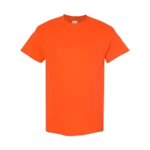 image of Gildan Mens Heavy Cotton Short Sleeve T-Shirt (Pack Of 5) (M) (Orange)