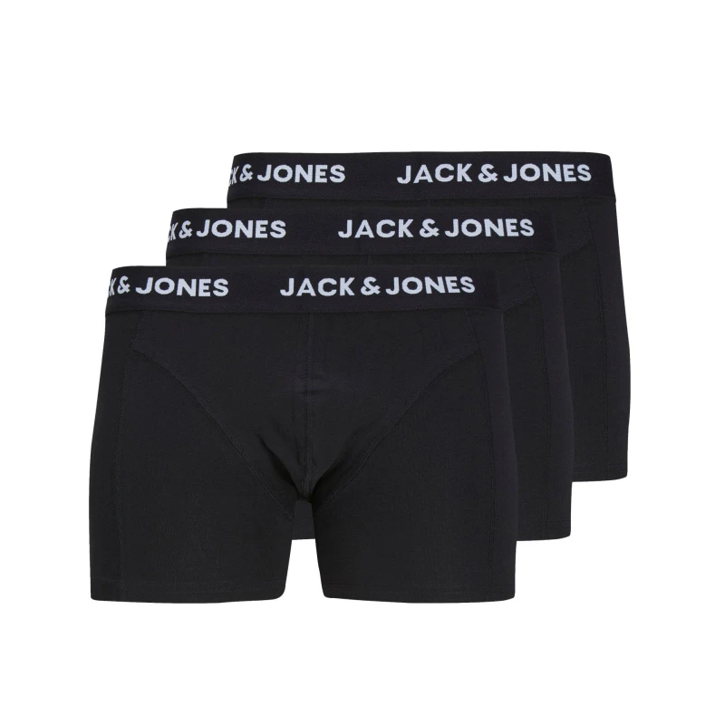 Image of Jack and Jones Anthony 3 Pack Boxer Trunk Mens Black male 2X Large