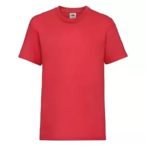 Image of Fruit Of The Loom Childrens/Kids Unisex Valueweight Short Sleeve T-Shirt (Pack of 2) (5-6) (Red)