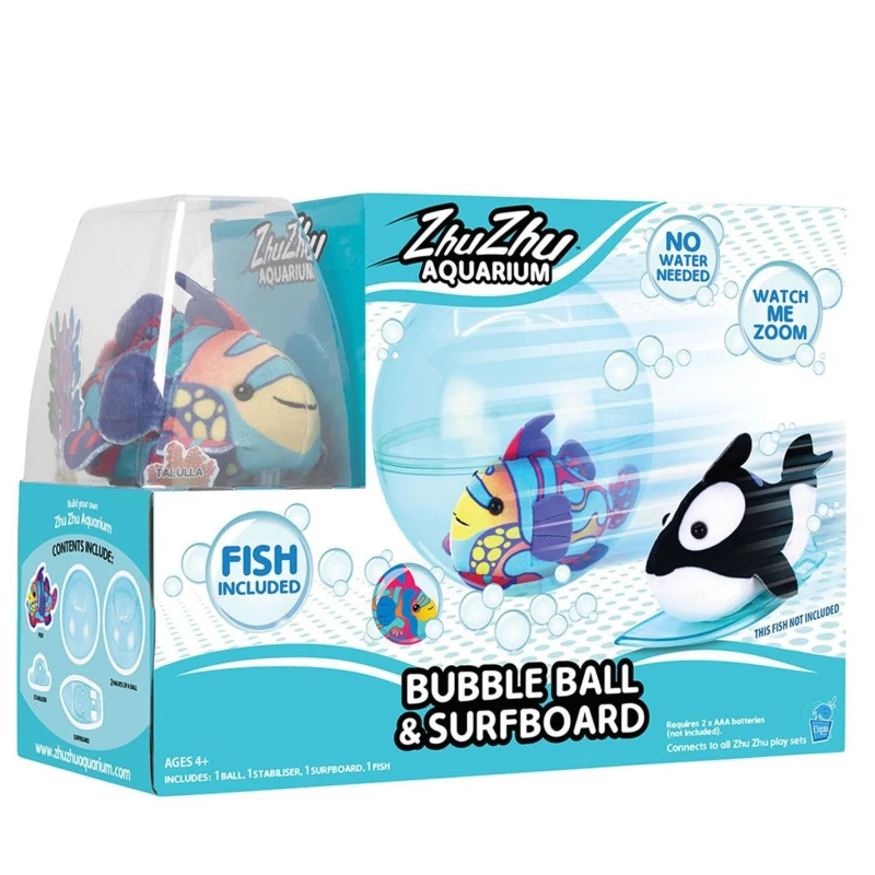 Image of Zhu Zhu Starter Set With Fish (Bubble Ball & Surfboard)