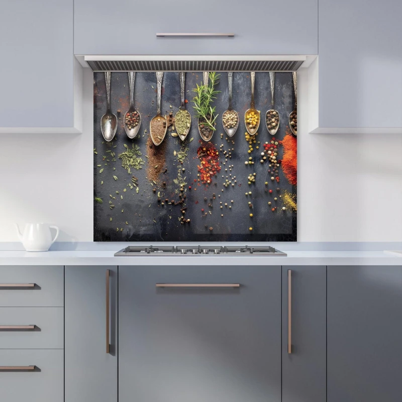 Image of Warren Reed - Designer Aromatic Ensemble: Spice Medley Kitchen Splashback Size: 600mm x 750mm Multicolor Unisex 600mm x 750mm