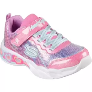 image of Skechers Girls Sweetheart Lights Lets Shine Trainers UK Size 1.5 (EU 34)