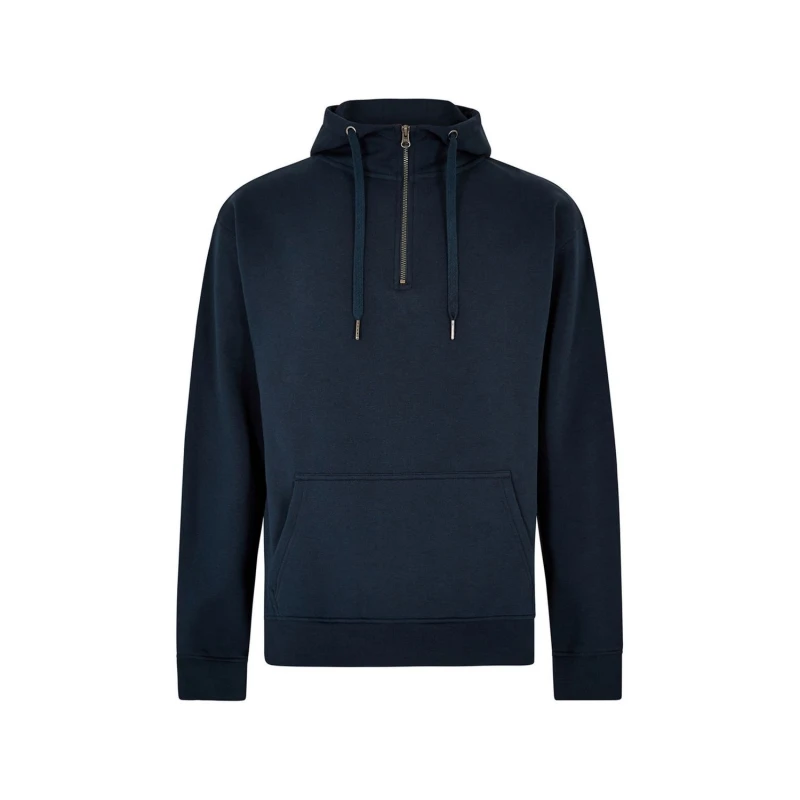 Image of Kustom Kit Mens Quarter Zip Hoodie in Navy Size: Large Navy Male L