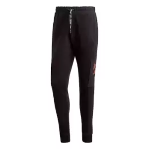 Image of adidas Essentials BrandLove Fleece Joggers Mens - Black / Semi Impact Orange