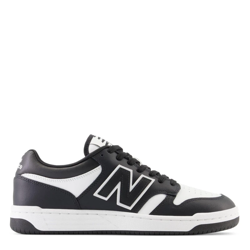Image of New Balance Black With White 480 Trainers (Mens) Black Male 10 196094UK