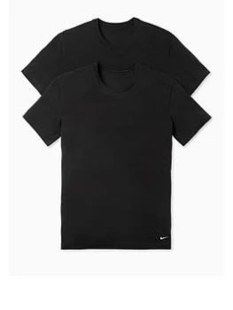 Image of Nike Underwear Underwear Short Sleeve 2 Pack Undershirt - Black, Size S, Men