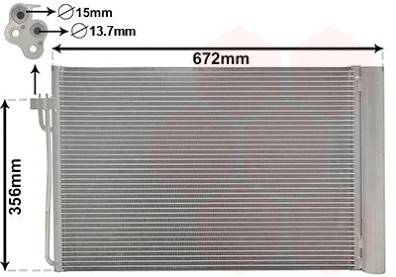 Image of VAN WEZEL Air conditioning condenser VAN WEZEL 06005267