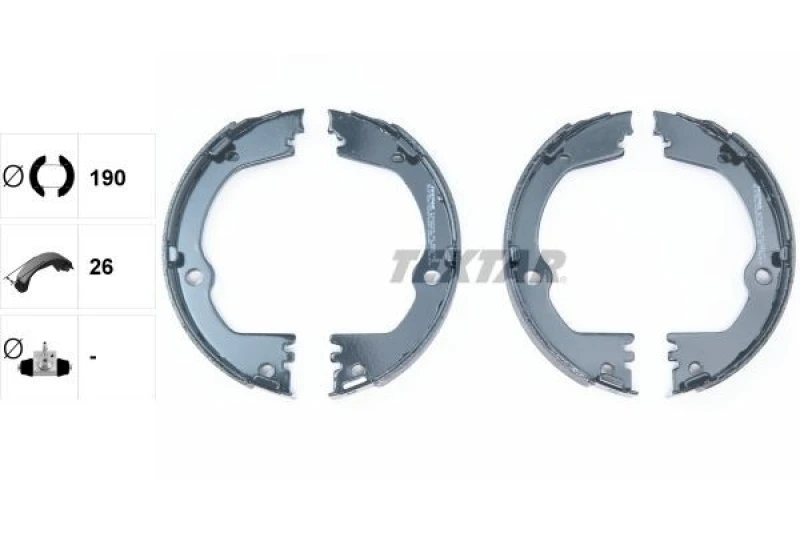 Image of Handbrake shoes TEXTAR 91082700