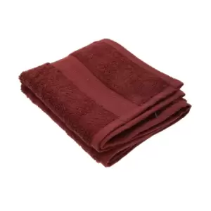 Image of Jassz Premium Heavyweight Plain Guest Hand Towel 40cm x 60cm (550 GSM) (One Size) (Red)