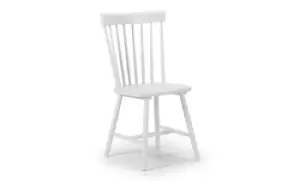 image of Julian Bowen Torino White Lacquer KD Dining Chair