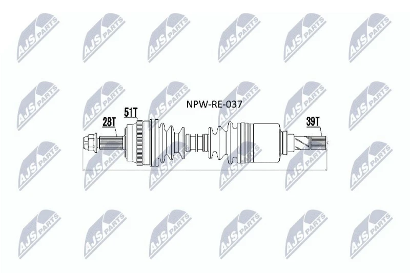 Image of NTY Drive shaft NTY NPW-RE-037