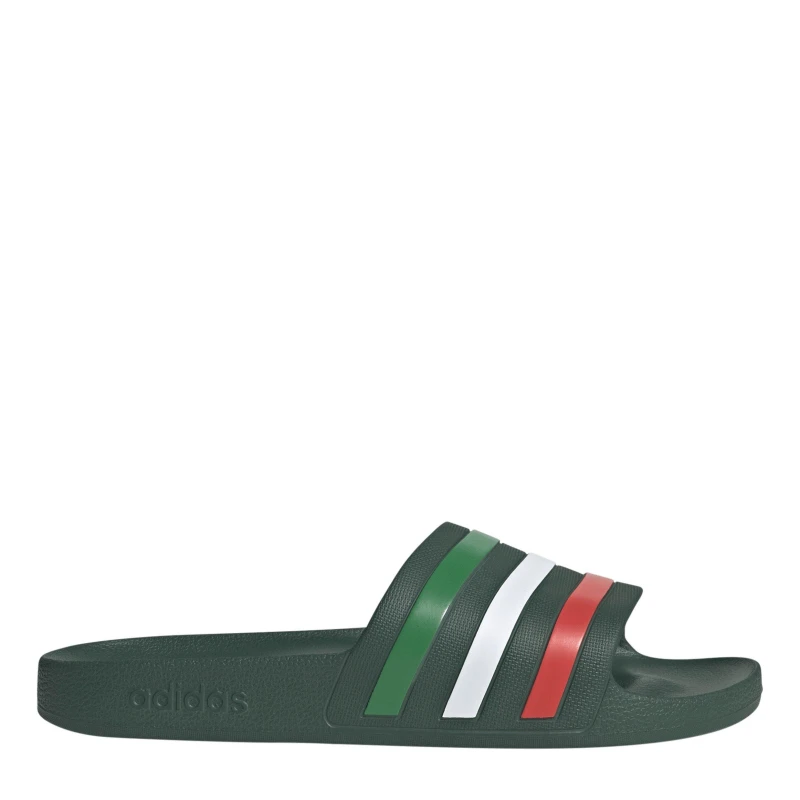 Image of adidas Adilette Aqua Slide Mens Grn/Wht/Red unisex 9 (43.3)