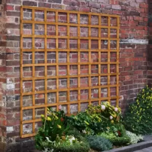 Image of Forest Garden Heavy Duty Trellis 180cm x 180cm (5 Pack) in Golden Brown Timber