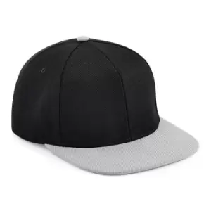 Image of Beechfield Unisex Adult Two Tone Baseball Cap (One Size) (Black/Grey)