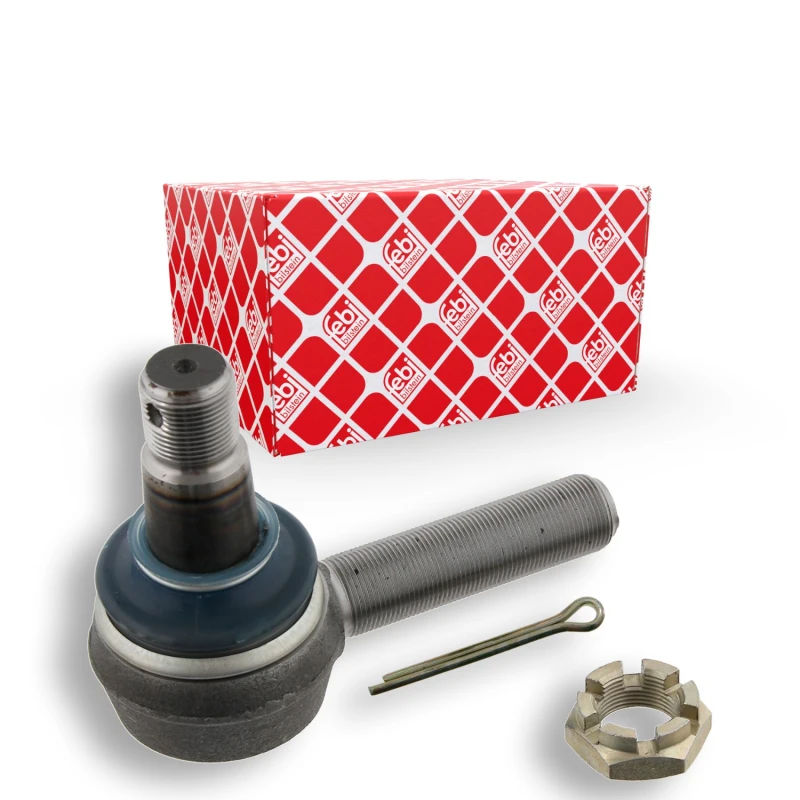 Image of FEBI BILSTEIN 28411 Track rod end OE Turbo NEW, Front Axle, with crown nut Tie Rod End (914)