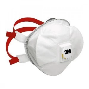 image of 3M Valved Particulate Respirators FFP3 Classification White Pack of 5