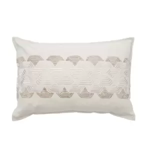 image of Helena Springfield Reeves Cushion 60cm x 35cm, Champagne