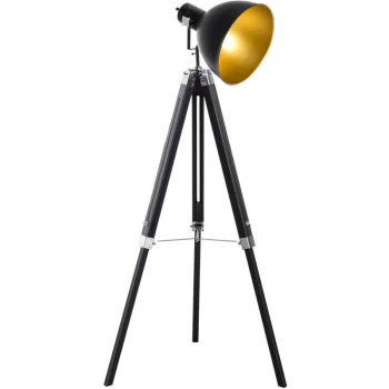 image of Stand Floor Lamp Tripod Light Livingroom Studio Dome Shade Retro Style - Homcom