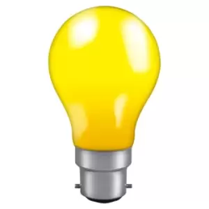 Image of Crompton Lamps 25W GLS B22 Dimmable Colourglazed IP65 Yellow