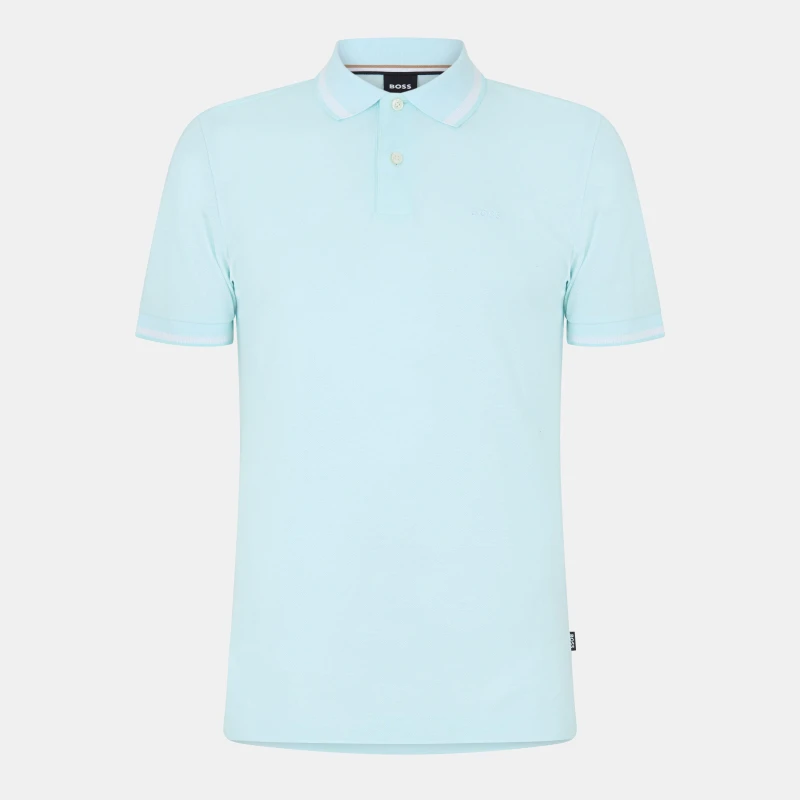 Image of Boss Parlay Pique Polo Shirt Open Green male Small