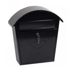 image of Phoenix Clasico Front Loading Mail Box MB0117KB in Black with Key Lock