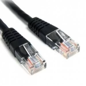 image of 1 ft Black Molded Cat5e UTP Patch Cable