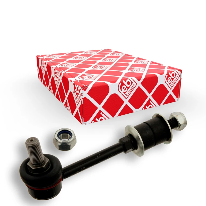 Image of FEBI BILSTEIN 31093 Anti-roll bar link OE Turbo NEW, Front Axle Right, with rubber mounts, with washers Steel Link Stabiliser (3229)